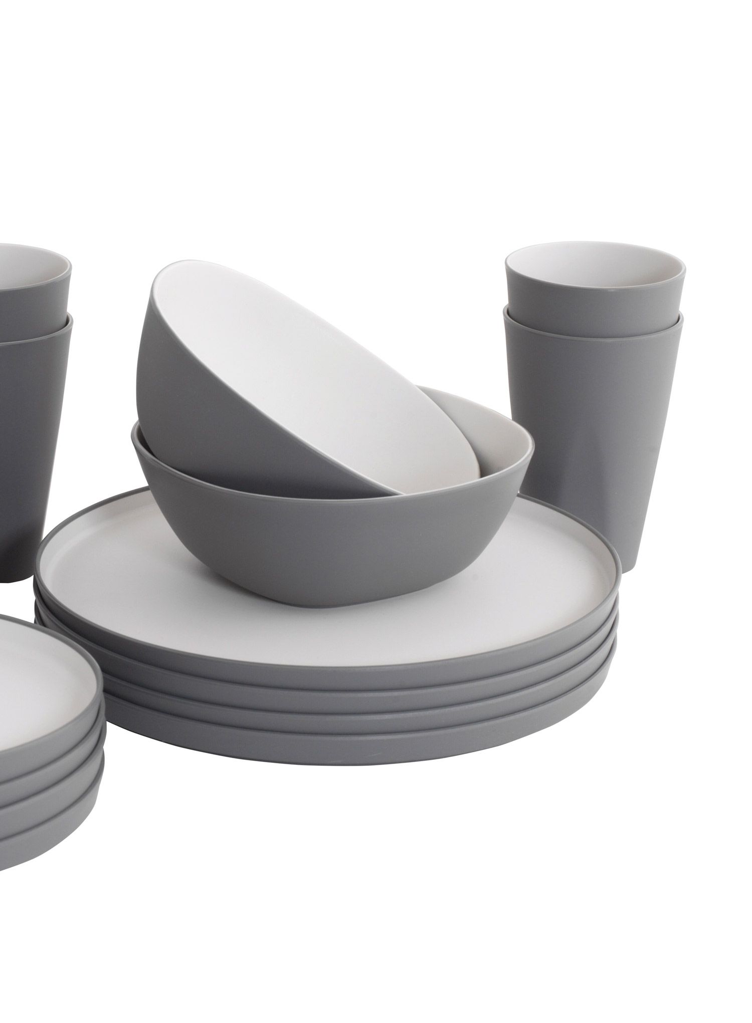 Komplet posode Outwell Gala 4 Person Dinner - grey mist
