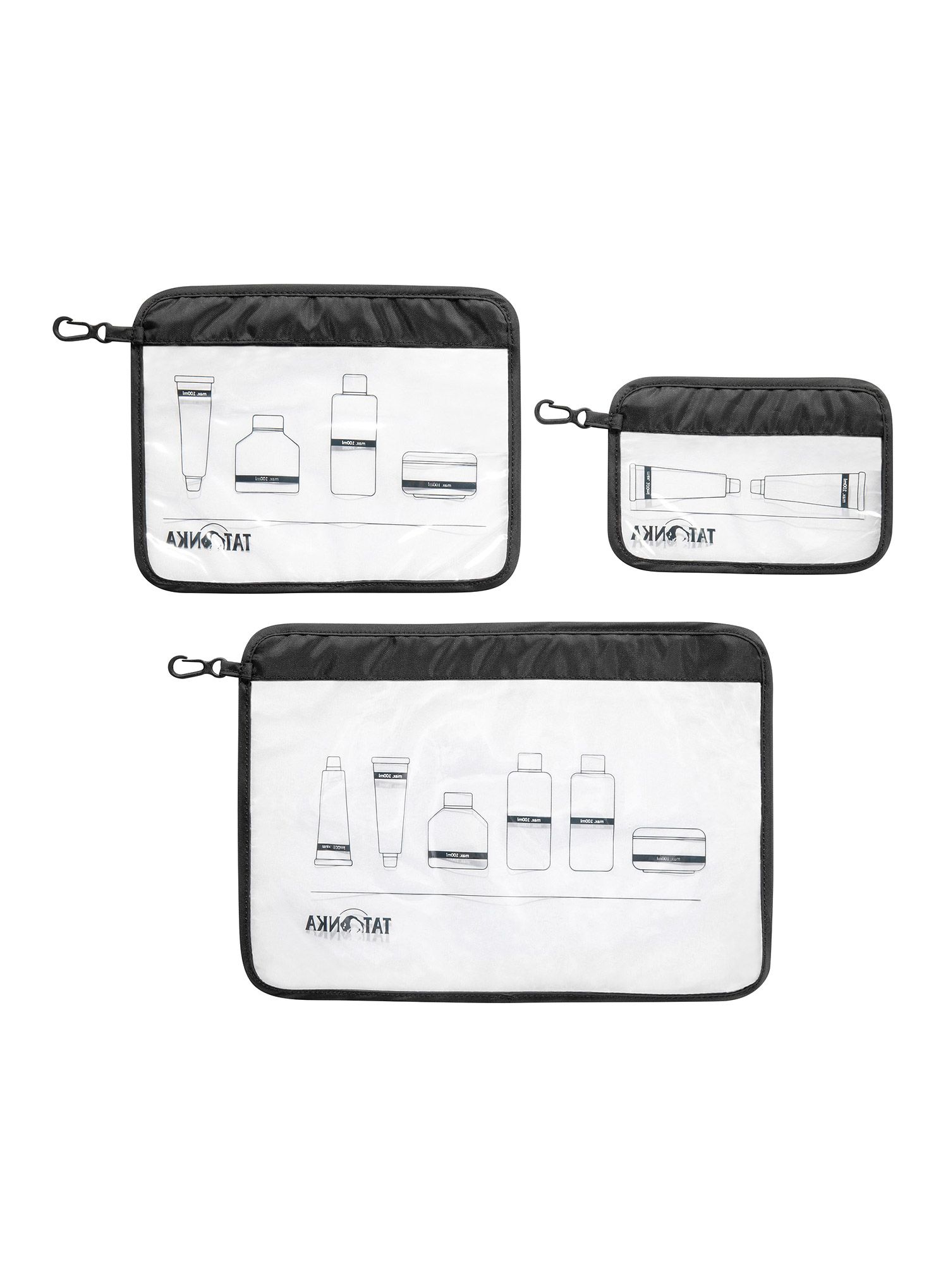 Komplet torbic Tatonka Zip Flight Bag Set - black