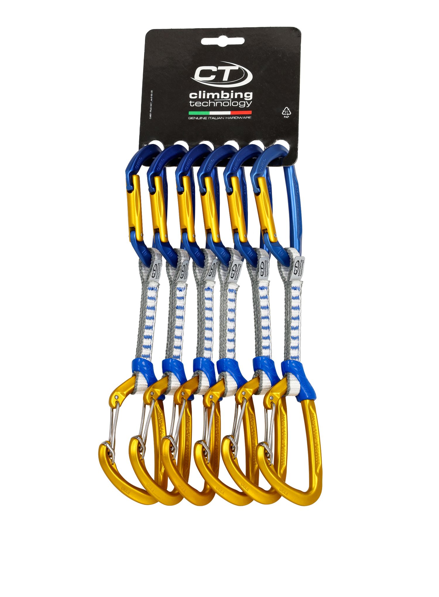 Sistem vponk Climbing Technology/SKYLOTEC Berry Set DY 12 cm - 6 pack - blue/ocher