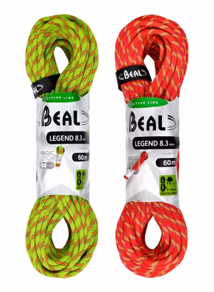 Polovična vrv Beal Legend 8,3 mm 60m x 2 - green/pink