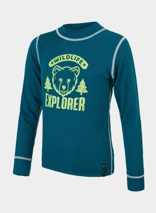 Termo perilo za otroke Sensor DF Set Wild Tee L/S + Underpants Youth - wild sapphire